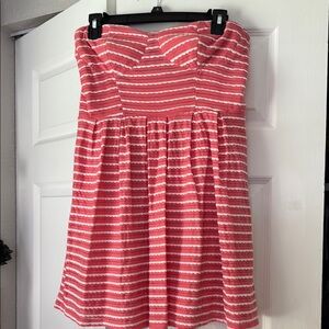 Striped Pink Strapless Skirt